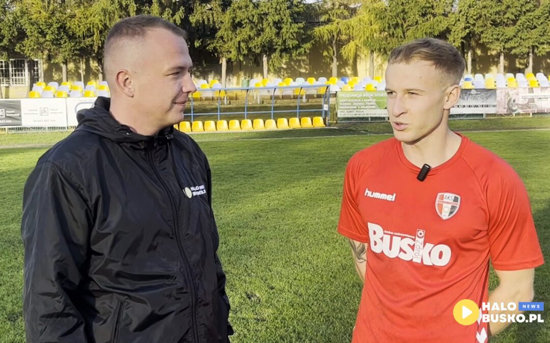 Wywiady z Patrykiem Kowalczykiem i Oliwierem Piątkowskim po zwycięskim meczu AKS 1947 Busko-Zdrój – Neptun Końskie [VIDEO]
