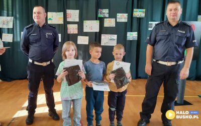 Publiczna Szkoła Podstawowa Nr 1 im. Stanisława Staszica w Busku-Zdroju bierze udział w Świętokrzyskim Konkursie pod nazwą „Odblaskowa szkoła”. [ZDJĘCIA]