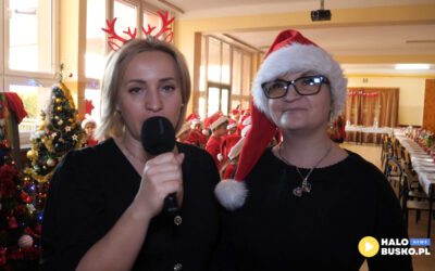 Kolędowanie członków Warsztatów Terapii Zajęciowej z uczniami Szkoły Podstawowej Nr 3 w Busku-Zdroju [VIDEO]