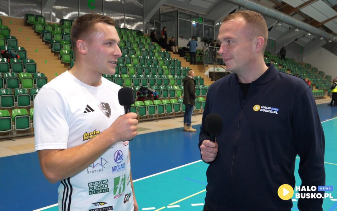 Wywiady po meczu 1/64 Pucharu Polski w Futsalu – BSF Busko-Zdrój – Zaremba Transport Futsal Pińczów [VIDEO]