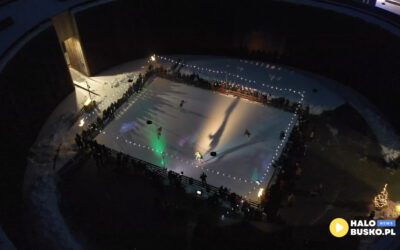 Oficjalne otwarcie lodowiska w Tężni w Busku-Zdroju! Zobaczcie relację z tego wydarzenia [VIDEO]