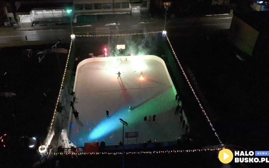 Lodowisko Biały Orlik w Busku-Zdroju zostało oficjalnie otwarte – relacja z wydarzenia [VIDEO]