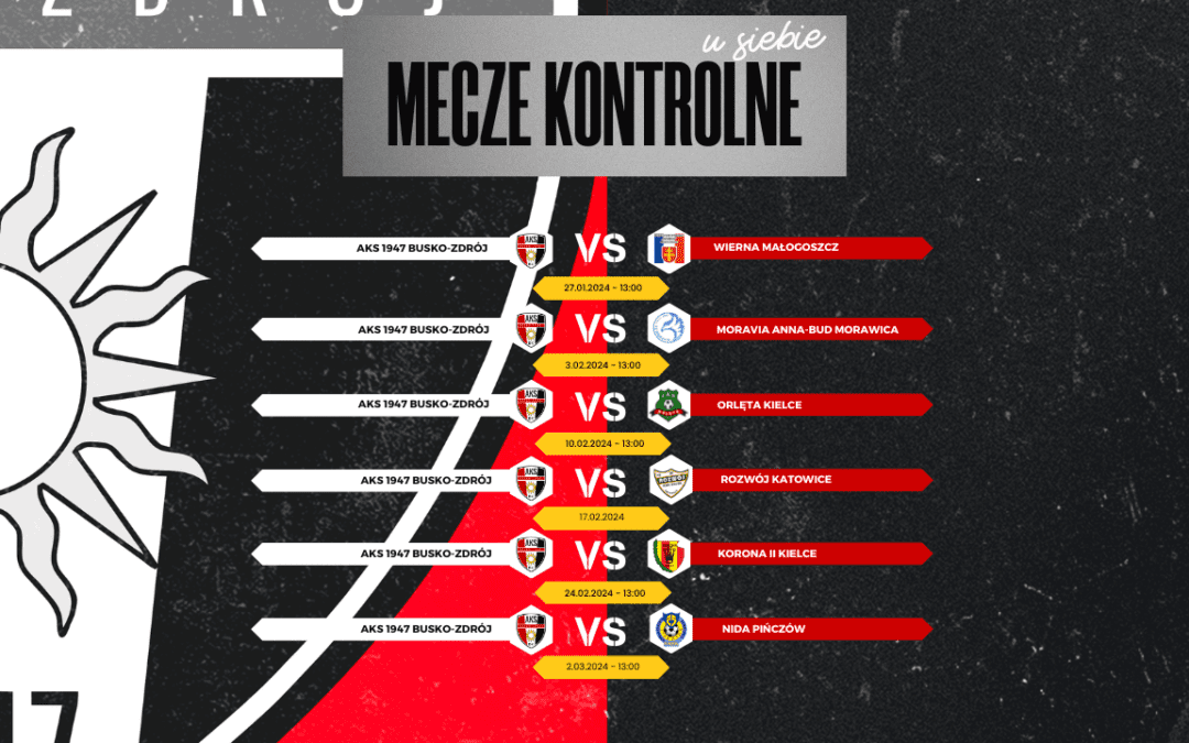 Poznaliśmy daty meczów sparingowych lokalnej drużyny AKS 1947 Busko-Zdrój