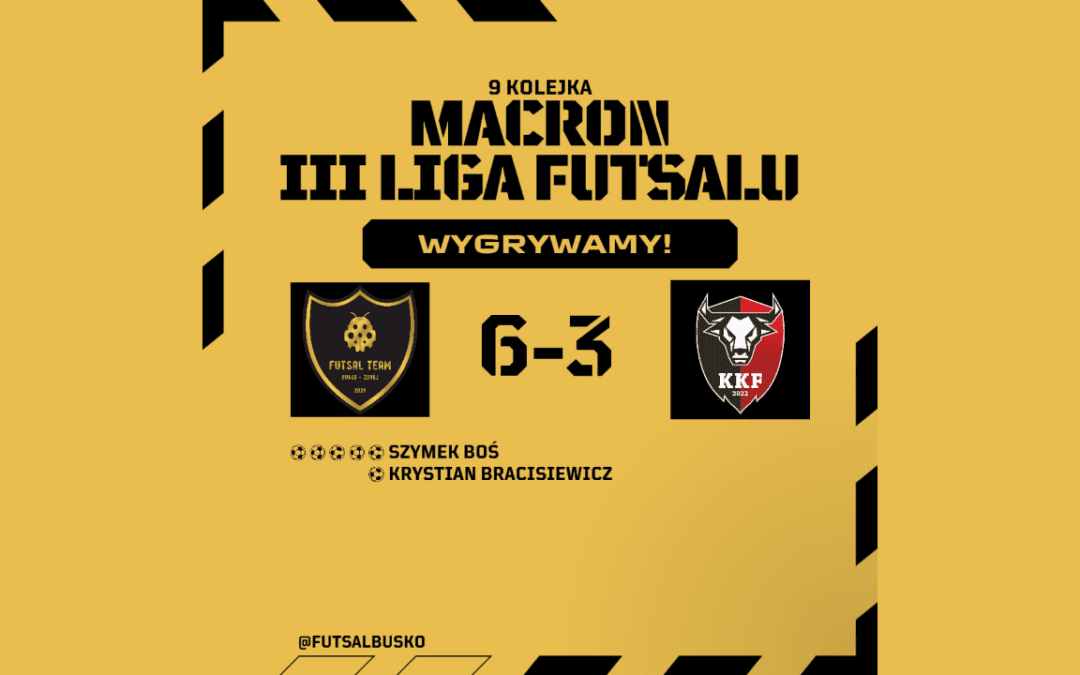 Szymon Boś bohaterem meczu KKF Caffaro Global System II Kazimierza Wielka – Futsal Team Busko-Zdrój!