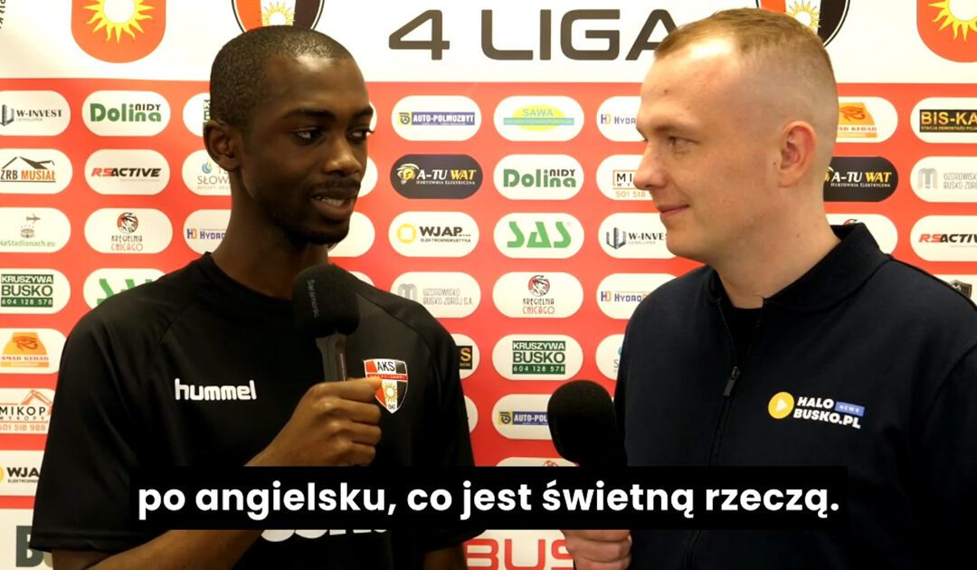 Rozmowa z kolejnym nowym zawodnikiem AKS 1947 Busko-Zdrój – przed Wami Joel Ntoto [VIDEO]