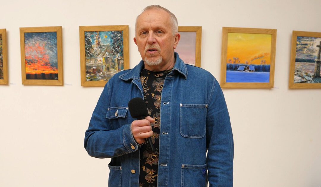 Relacja z wernisażu wystawy Jacka Szostaka – rysunek, malarstwo, rzeźba w Buskim Samorządowym Centrum Kultury [VIDEO]