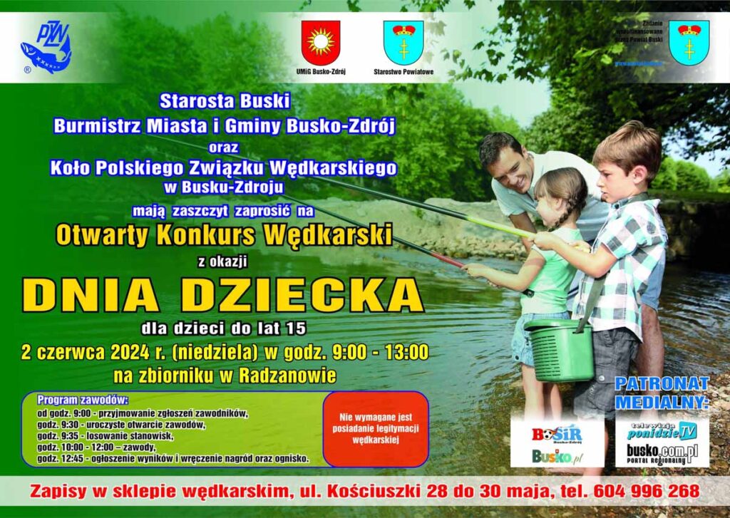 otwarty konkurs wedkarski z okazji dnia dziecka