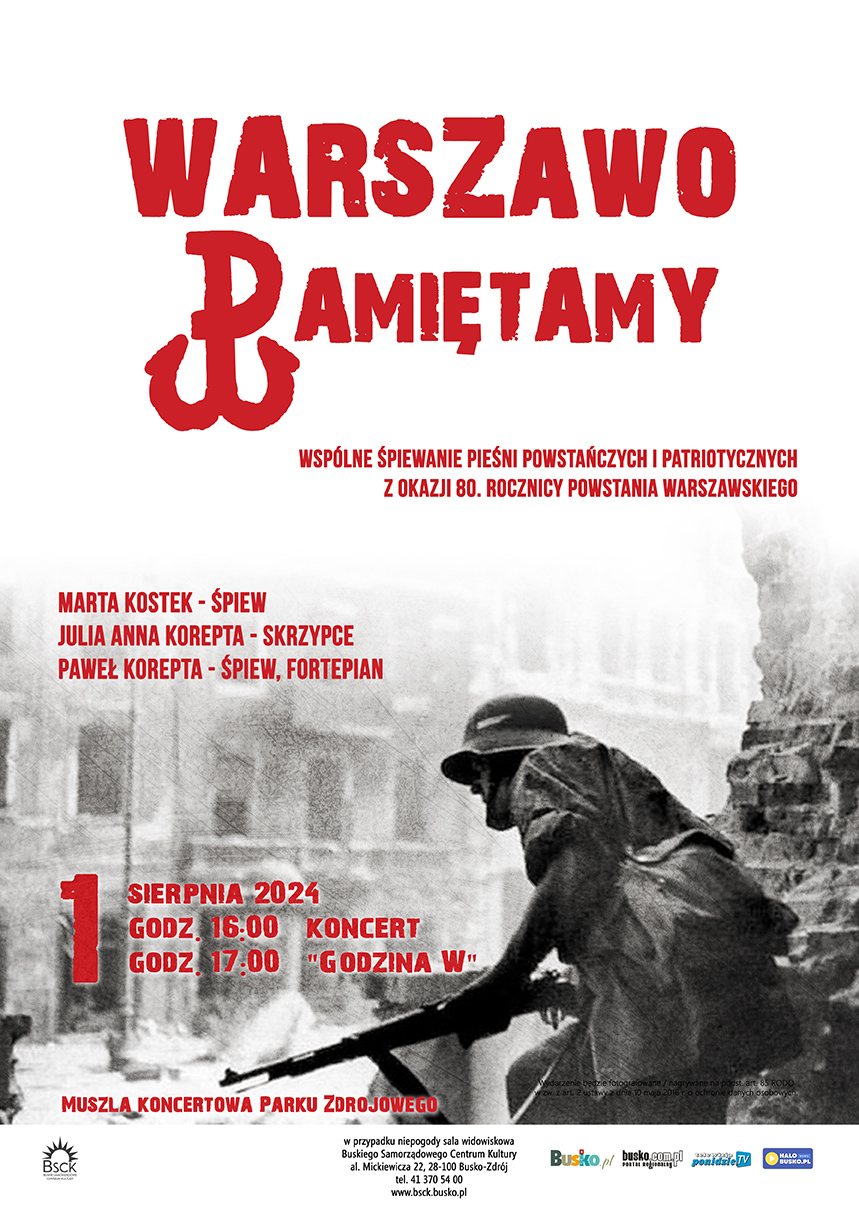 Koncert upamiętniający 80. rocznicę wybuchu Powstania Warszawskiego