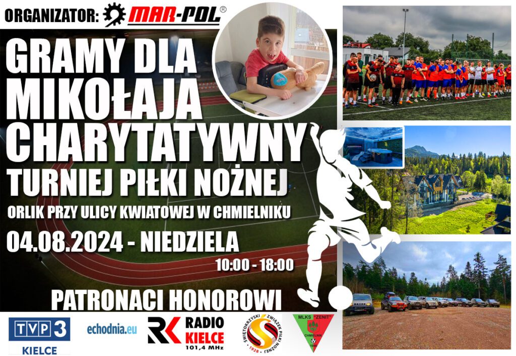 Piłkarski Turniej Charytatywny dla Mikołaja Murdzek z Chmielnika