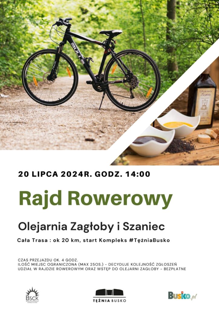 rajd rowerowy z buska-zdroju do olejarni zagłoby i szańca