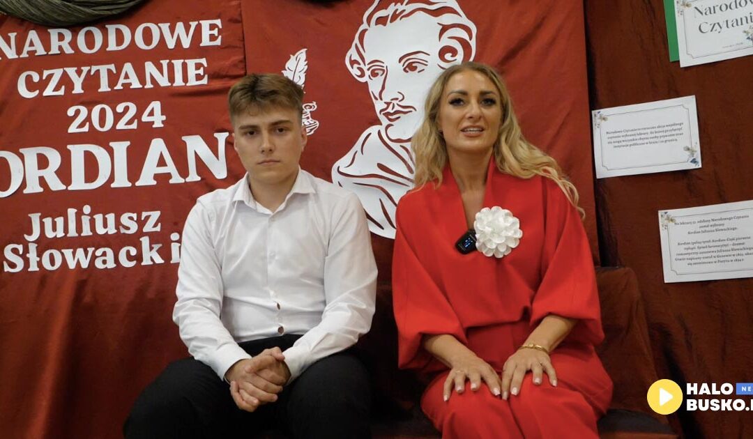 Finał Narodowego Czytania „Kordiana” w Busku-Zdroju w Zespole Szkół Ponadpodstawowych im. Mikołaja Kopernika w Busku-Zdroju (VIDEO)