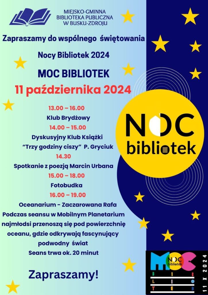 noc bibliotek 2024 w busku-zdroju noc bibliotek w busku-zdroju