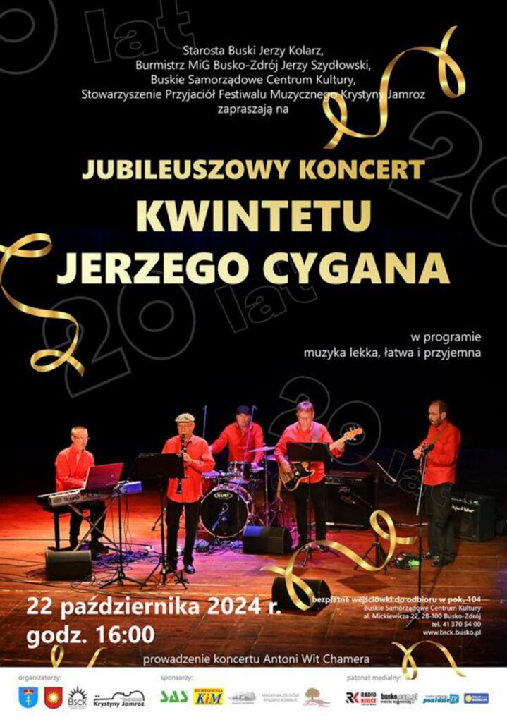 jubileuszowy koncert kwintetu jerzego cygana w busku-zdroju