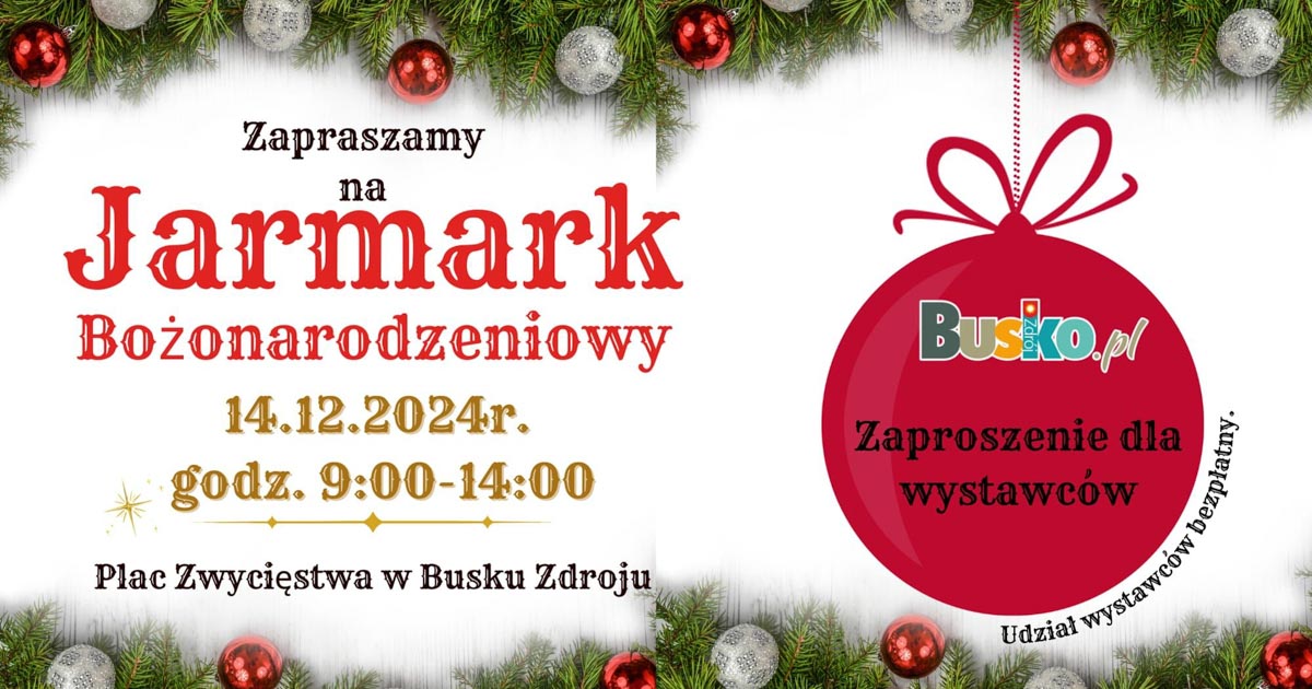 Jarmark Bozonarodzeniowy w Busku Zdroju 1