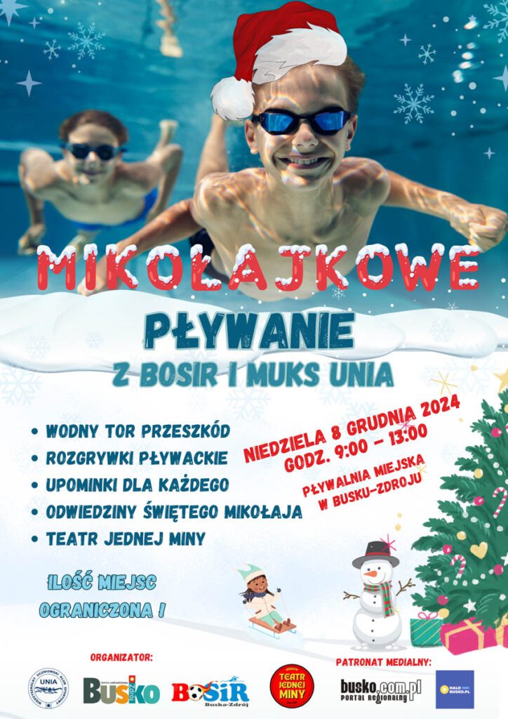 mikołajkowe pływanie w busku-zdroju