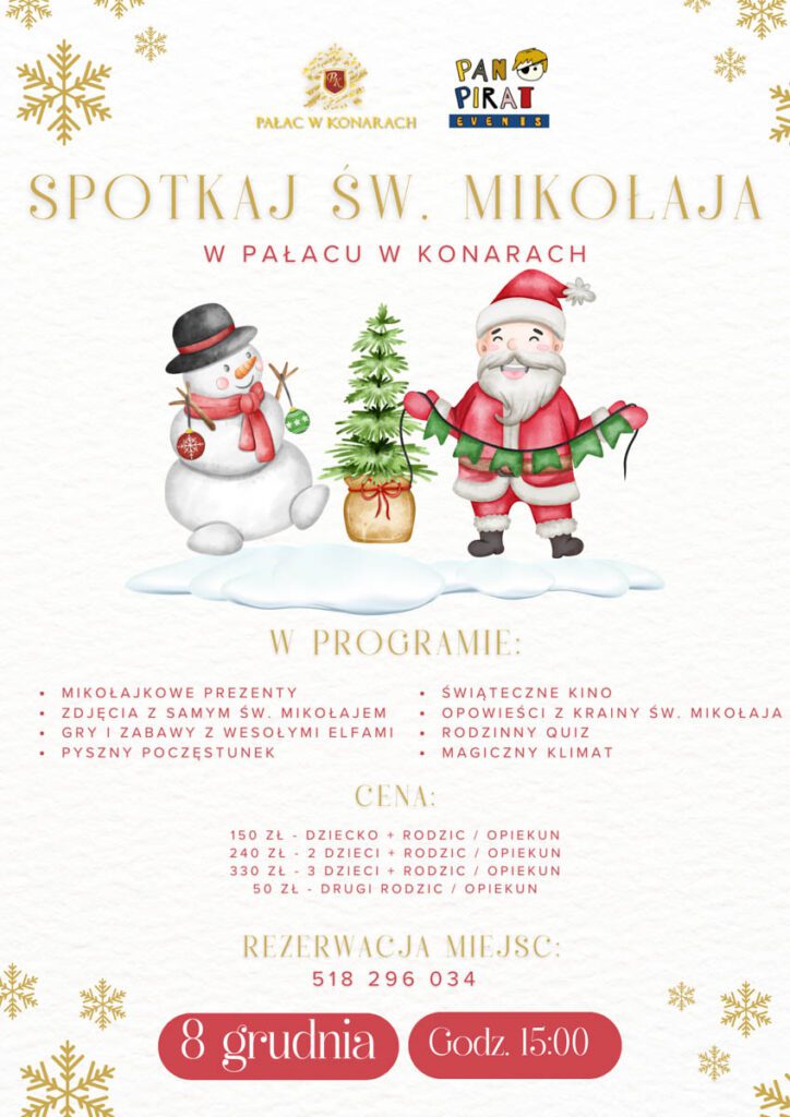 mikołajki w pałacu w konarach