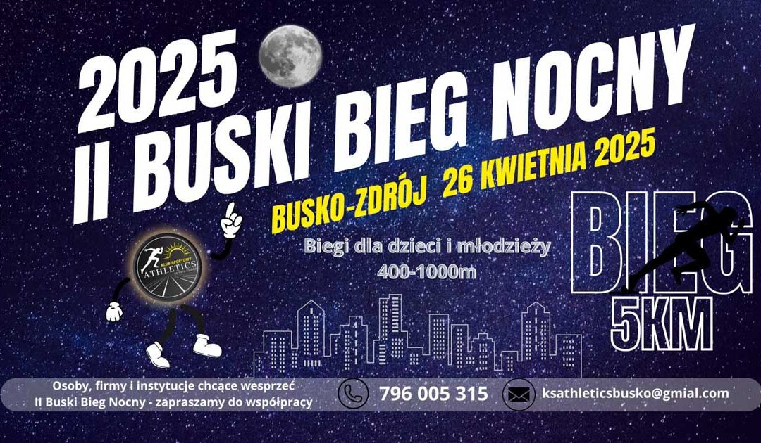 Buski Bieg Nocny powraca! Już wkrótce kolejna edycja sportowej rywalizacji!