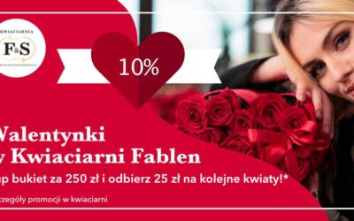 Walentynkowy bukiet i rabat na kolejne kwiaty w Kwiaciarni Fablen w Busku-Zdroju