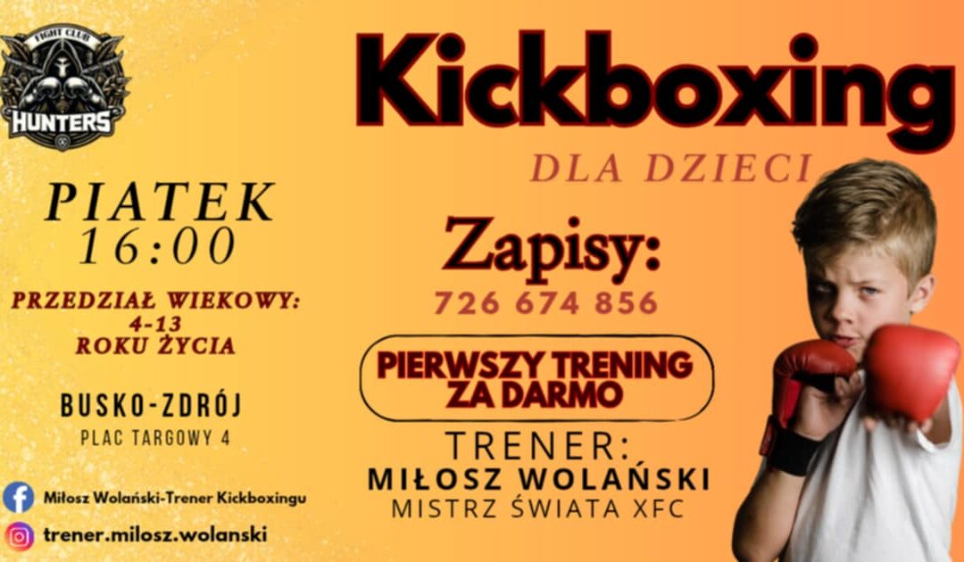 Hunters Fight Club zaprasza dzieci na treningi kickboxingu w Busku-Zdroju!