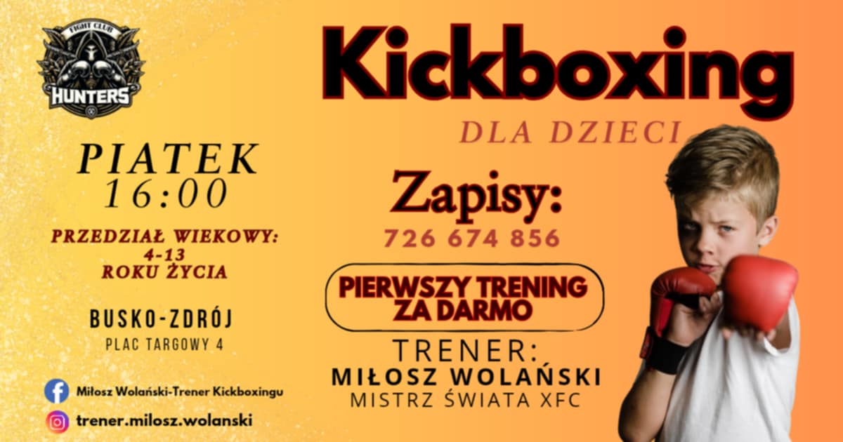 hunters fight club - kickboxing dla dzieci busko-zdrój
