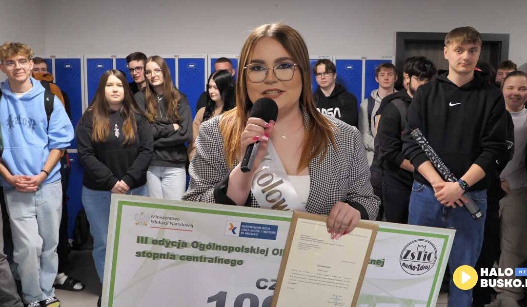 Marta Lesiak – finalistka Ogólnopolskiej Olimpiady Logistycznej powitana szpalerem braw!