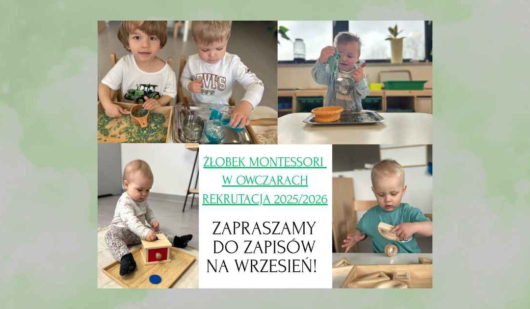 Niepubliczny Żłobek Montessori z Owczar rozpoczął rekrutację!