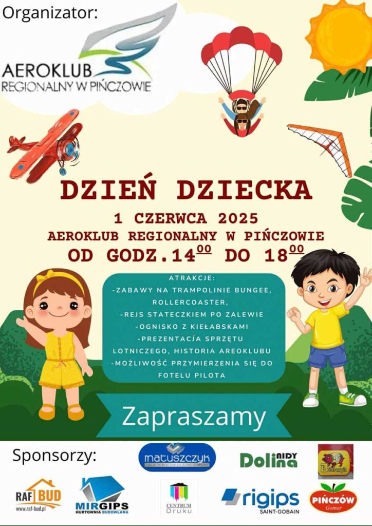 dzień dziecka - aeroklub regionalny w pińczowie