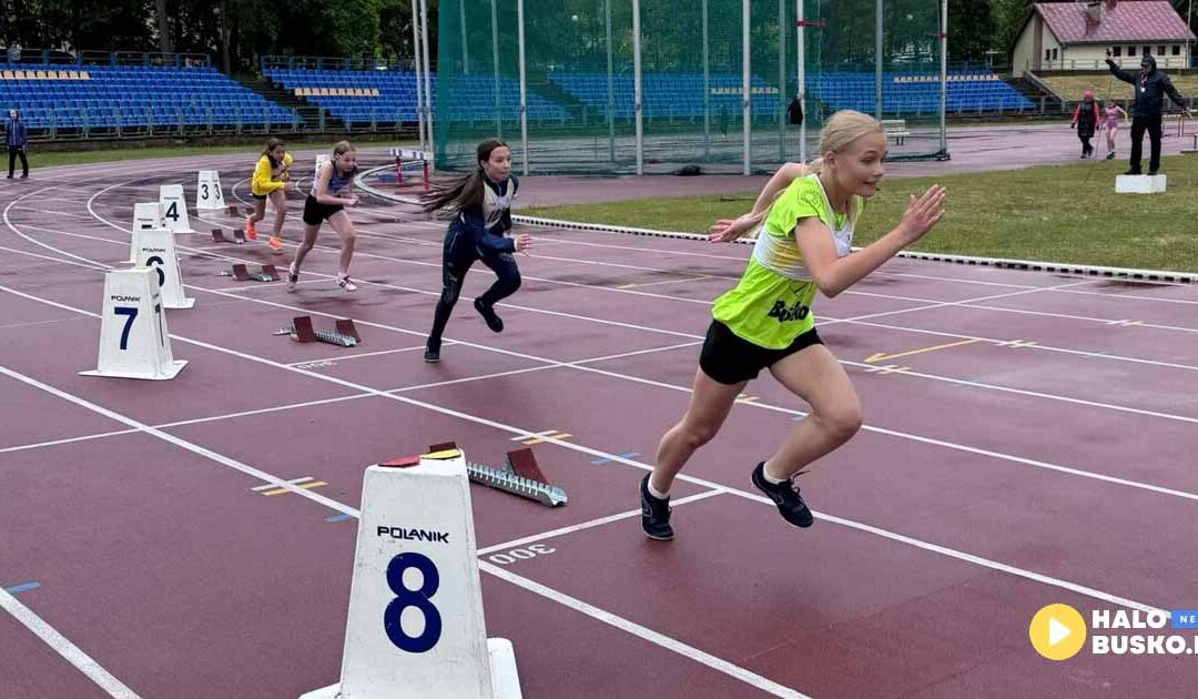 Deszcz nie przeszkodził w zdobywaniu medali! KS Athletics Busko-Zdrój z 12 medalami na Otwartych Mistrzostwach Kielc!