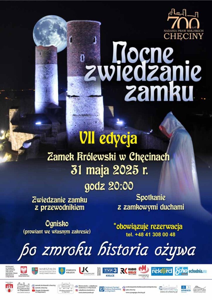 nocne zwiedzanie zamku w chęcinach