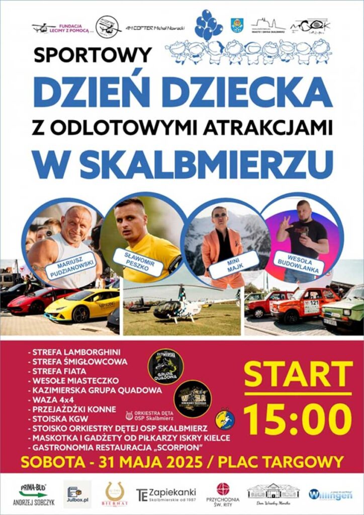 sportowy dzien dziecka z odlotowymi atrakcjami w skalbmierzu