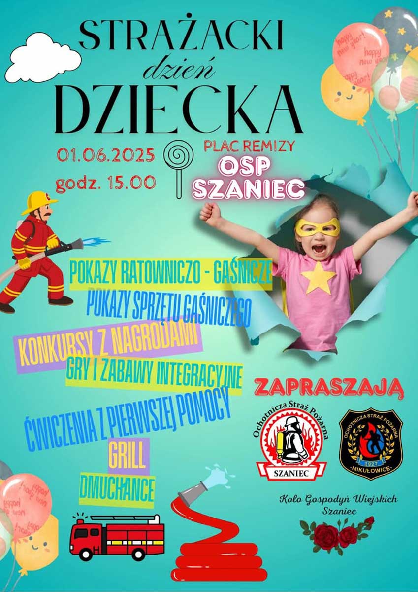 strażacki dzień dziecka w szańcu
