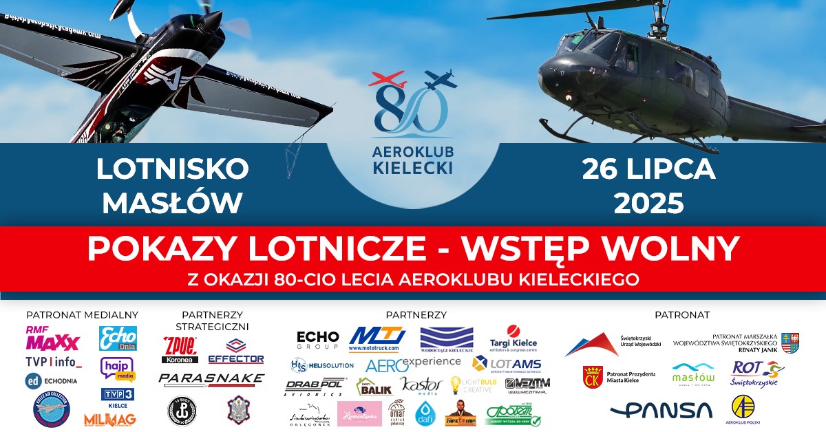 80-lecie aeroklubu kielce - lotnisko w masłowie
