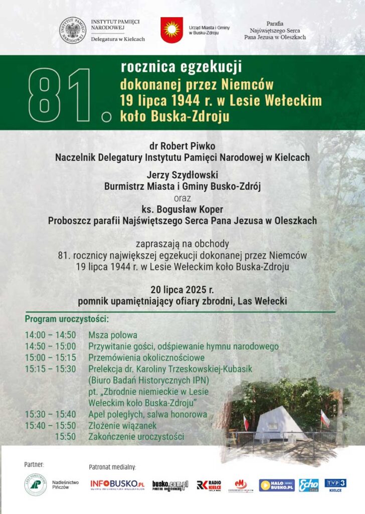 81. rocznica egzekucji w lesie wełeckim koło buska-zdroju