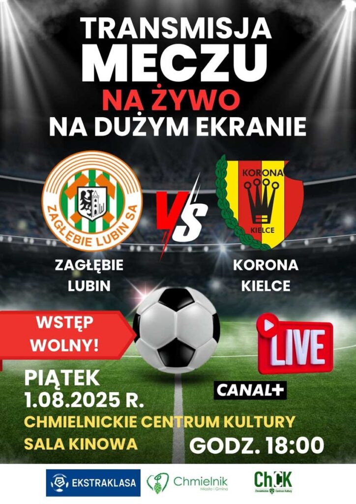 korona kielce - zagłębie lubin w chmielniku w kinie