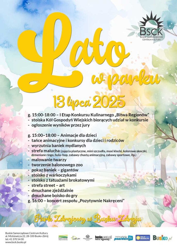 lato w parku - wydarzenie w busku-zdroju