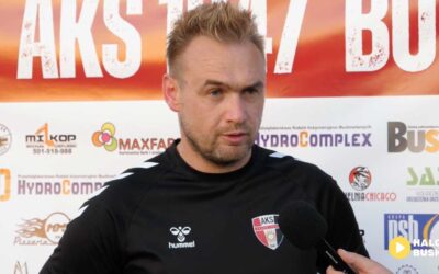 Trener Michał Starościak i kapitan Filip Rogoziński po meczu AKS 1947 Busko-Zdrój – Granat Skarżysko-Kamienna (VIDEO)