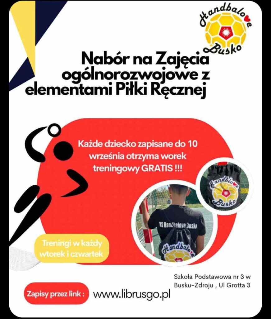 Zajęcia ogólnorozwojowe z elementami piłki ręcznej dla dzieci w Busku-Zdroju z Handbalove Kids