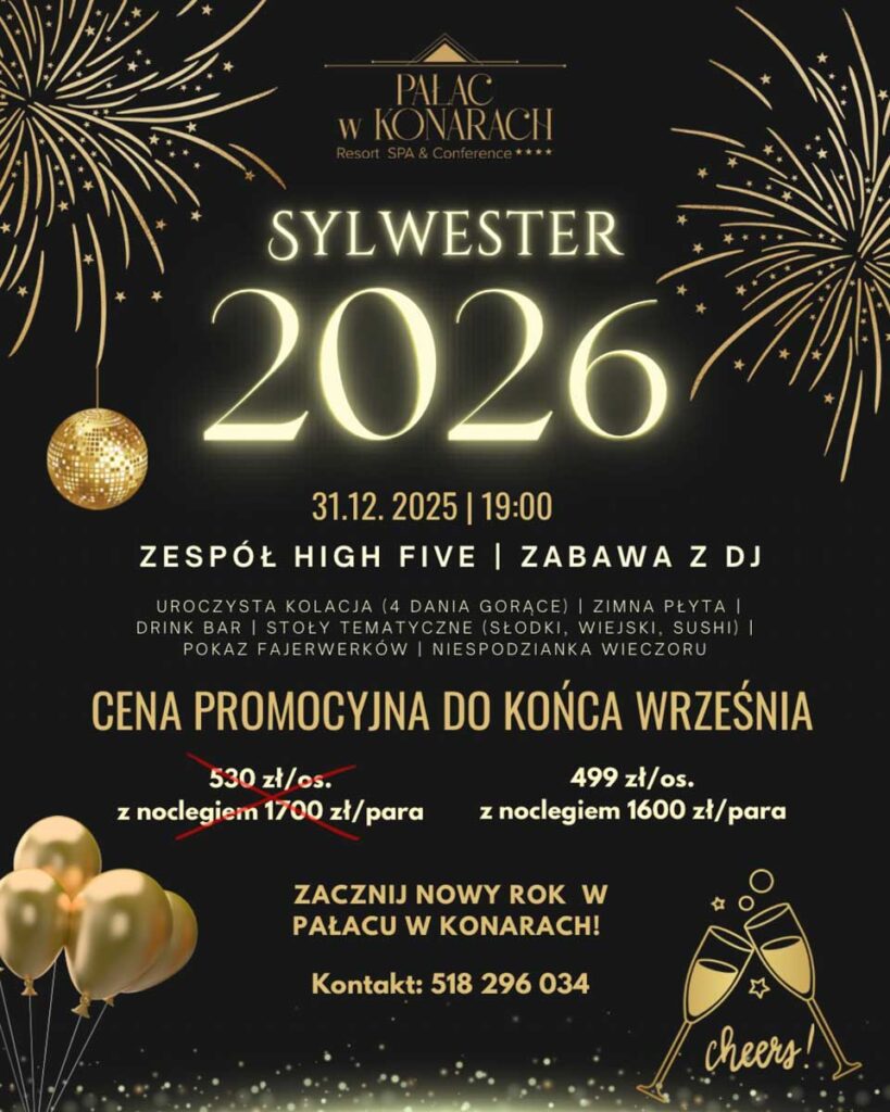 sylwester w pałacu w konarach