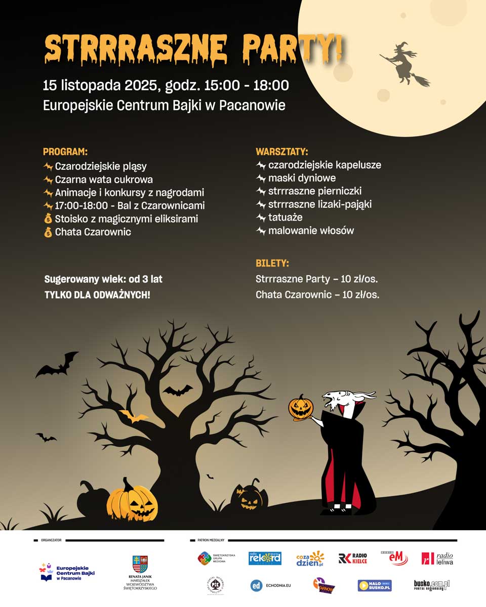 strrraszne party w europejskim centrum bajki w pacanowie