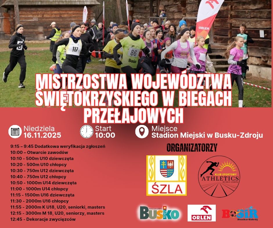 Mistrzostwa Województwa Świętokrzyskiego w Biegach Przełajowych w Busku-Zdroju