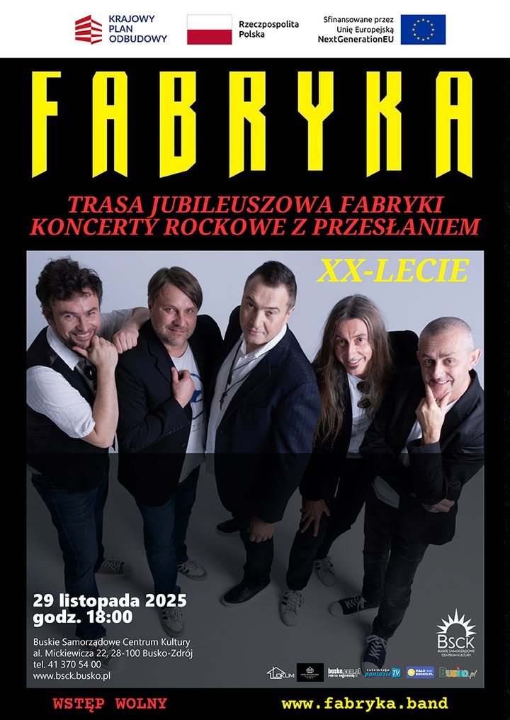 koncert zespołu fabryka w busku-zdroju