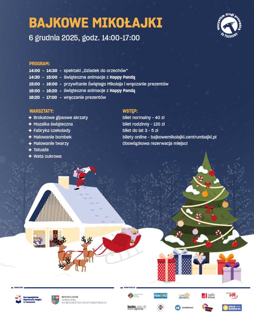 bajkowe mikołajki w europejskim centrum bajki w pacanowie