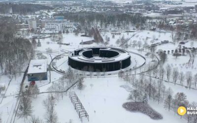 Tak wygląda Busko-Zdrój z drona w zimowej odsłonie. (VIDEO)