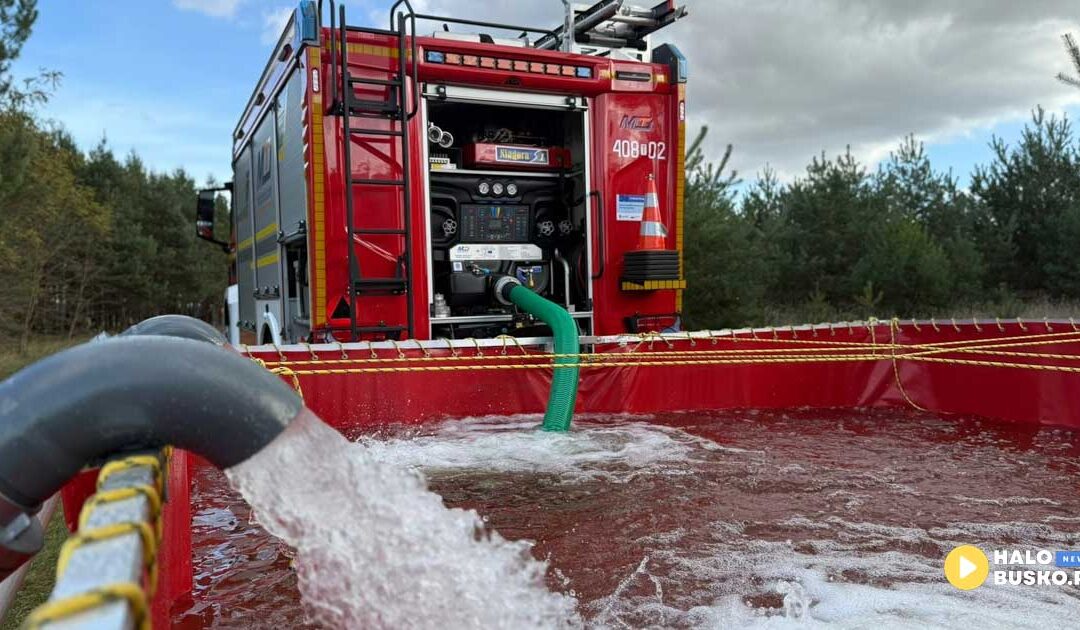 Strażacy z powiatu buskiego ćwiczyli w Młynach koło Buska-Zdroju.