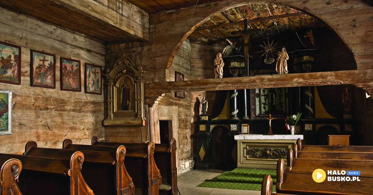 msza święta w kościółku św. leonarda w Busku-Zdroju