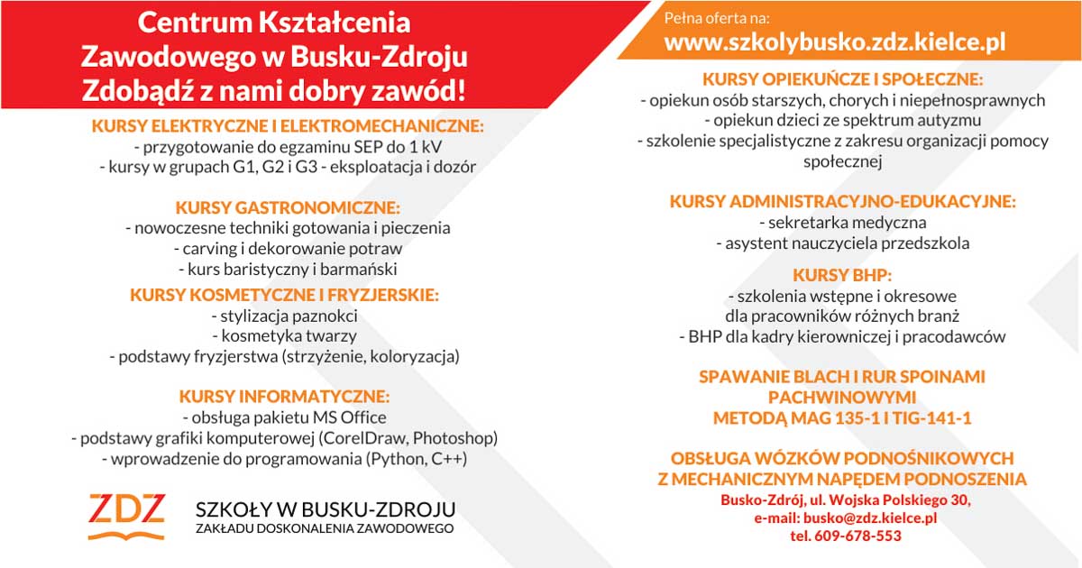 centrum kształcenia zawodowego w busku-zdroju