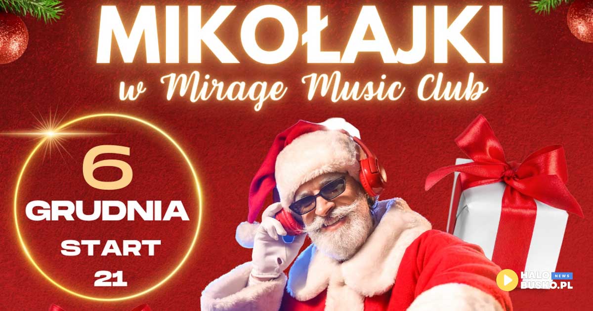 mikołajki w mirage music club w konarach