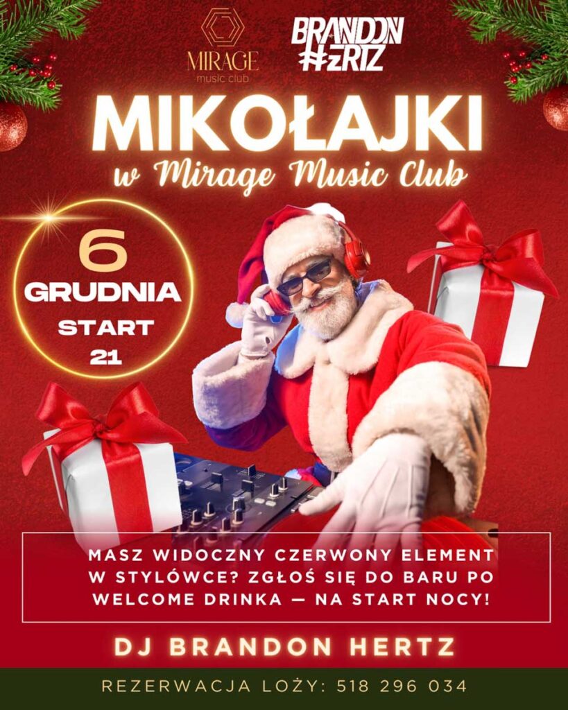 mikolajki w mirage music club w konarach
