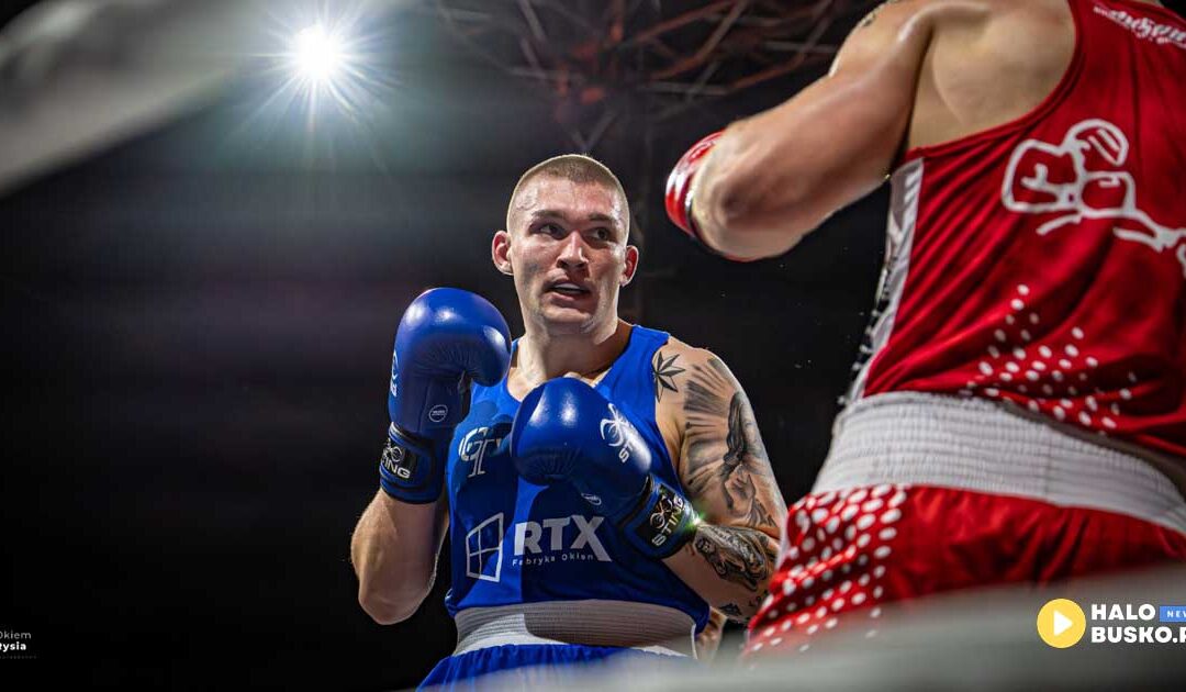 Emocjonujący mecz Polskiej Ligi Boksu w Kielcach. Piękne walki w wykonaniu Wiktora Skiby i Mariana Ivanitskiego!