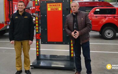 Dexwal przekazał strażakom z Buska-Zdroju specjalistyczne drzwi trenażerowe! (VIDEO)
